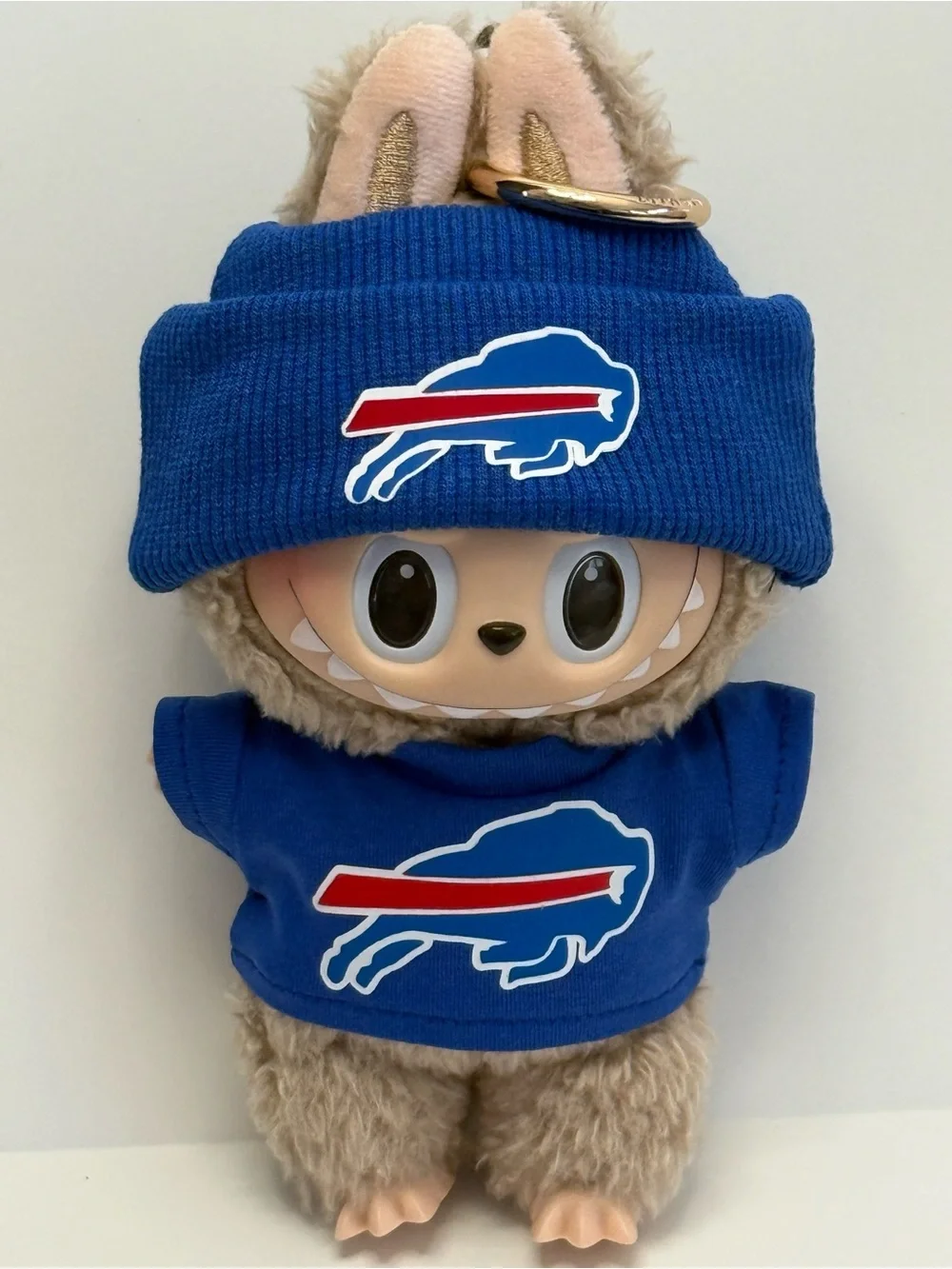 Buffalo Bills Labubu tee with Knit Beanie outfit